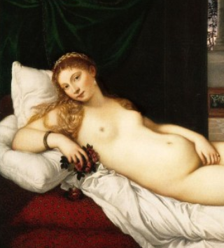 Detail Venus van Urbino
